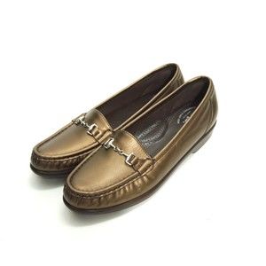 Sas Tripad Comfort  Foot Bed Gold Metallic Moc Loafers. 7 S